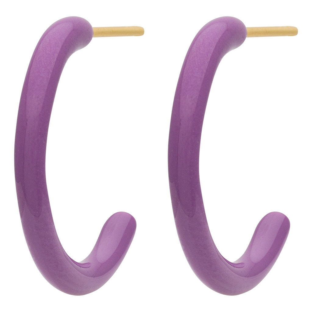 LULU Copenhagen Color Hoops Medium par Hoops Purple Harvest