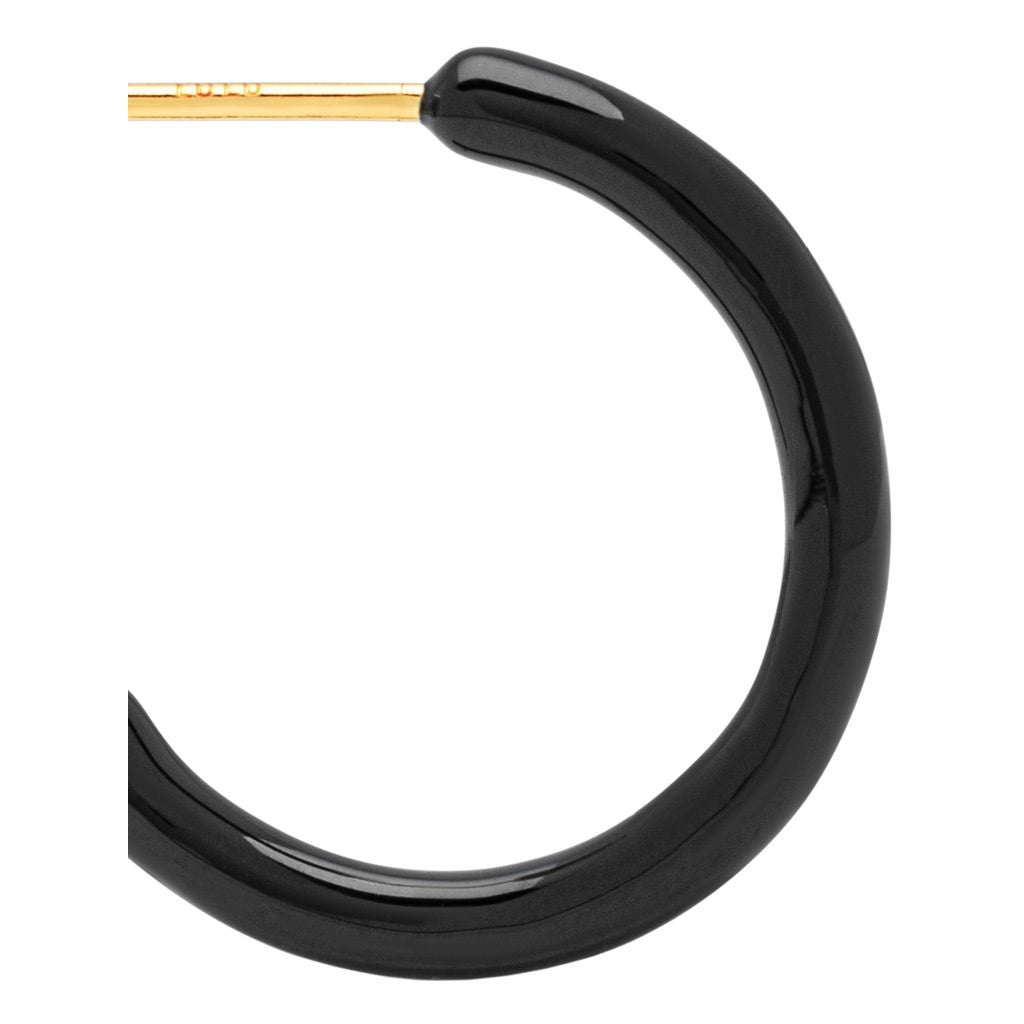 LULU Copenhagen Color Hoops Medium par Hoops Svart