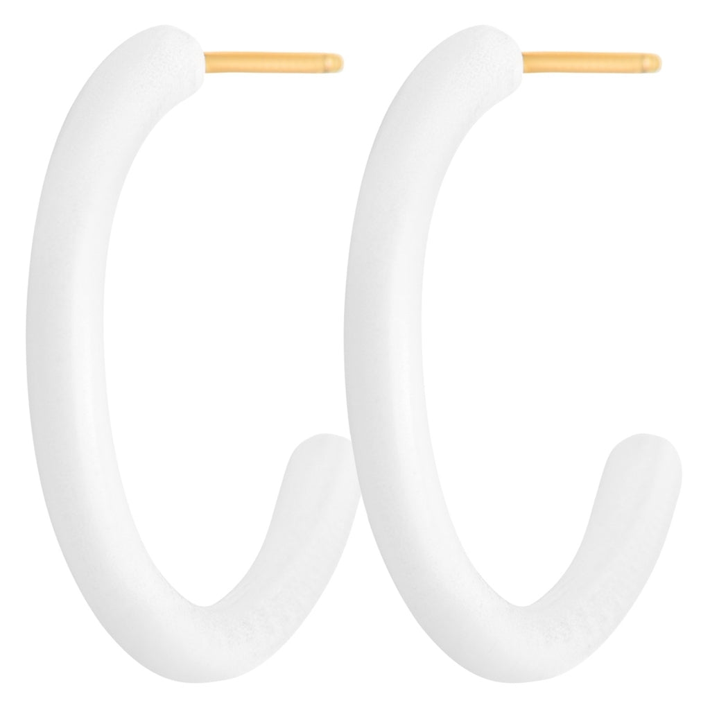 LULU Copenhagen Color Hoops Medium par Hoops Vit