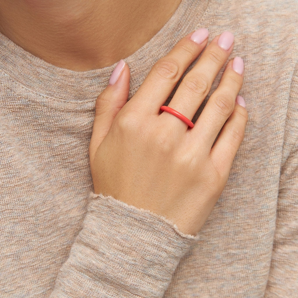 LULU Copenhagen Color Ring Rings Läppstift röd