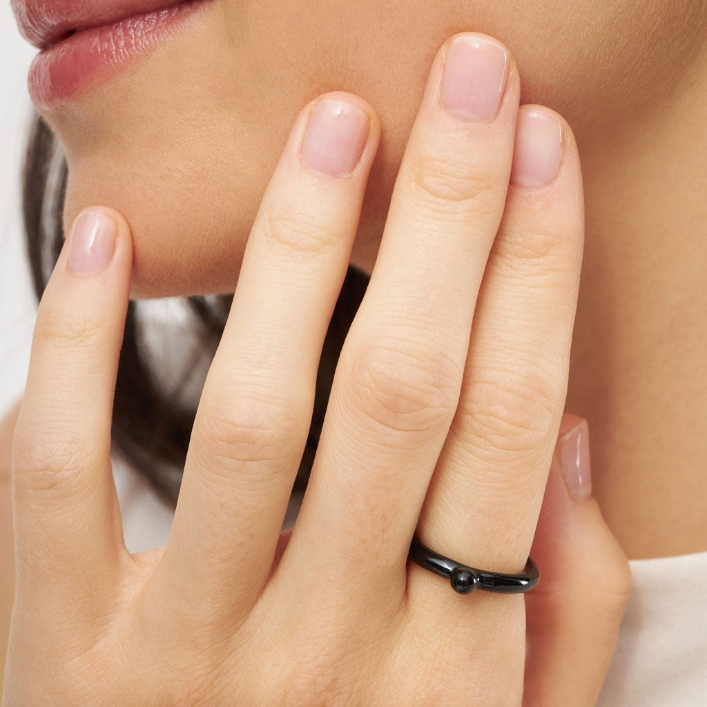 LULU Copenhagen Color Ring Top Rings Svart