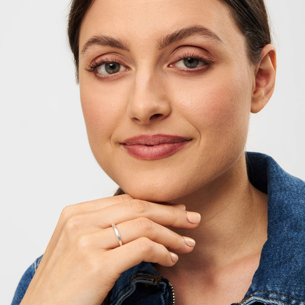 LULU Copenhagen Color Ring skinande Rings Silver