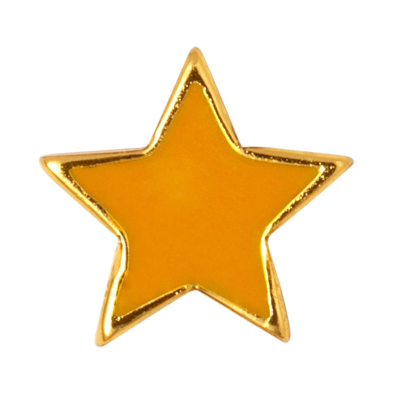LULU Copenhagen Color Star 1 st guldpläterad Ear stud, 1 pcs Marigold