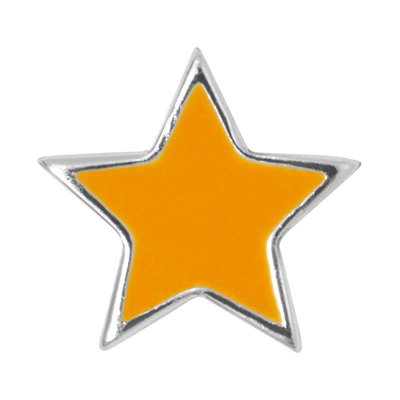 LULU Copenhagen Color Star 1 st silver Ear stud, 1 pcs Marigold
