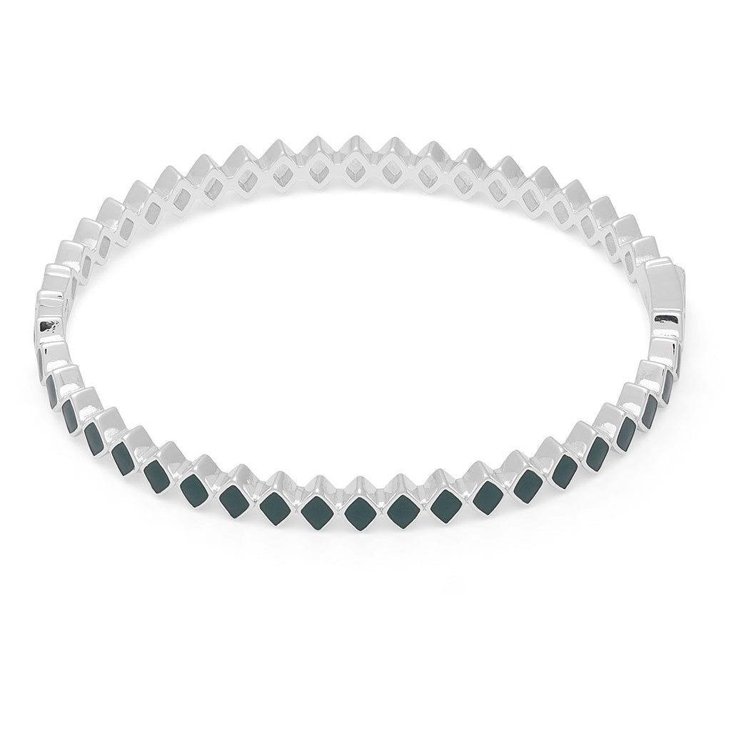 LULU Copenhagen Confetti Bangle - Silverplateräd Bracelets North Sea Green
