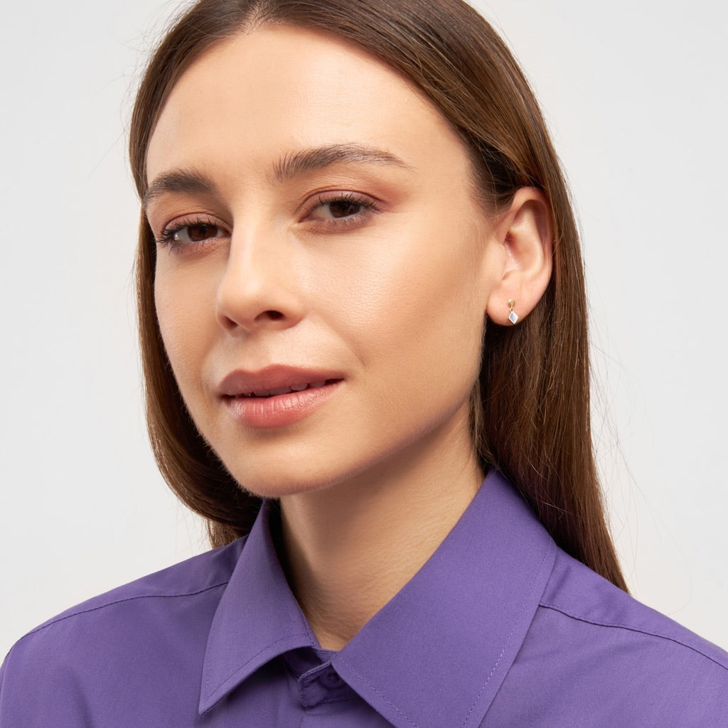 LULU Copenhagen Confetti Dangling örhänge 1 st guldpläterad Ear stud, 1 pcs Blå
