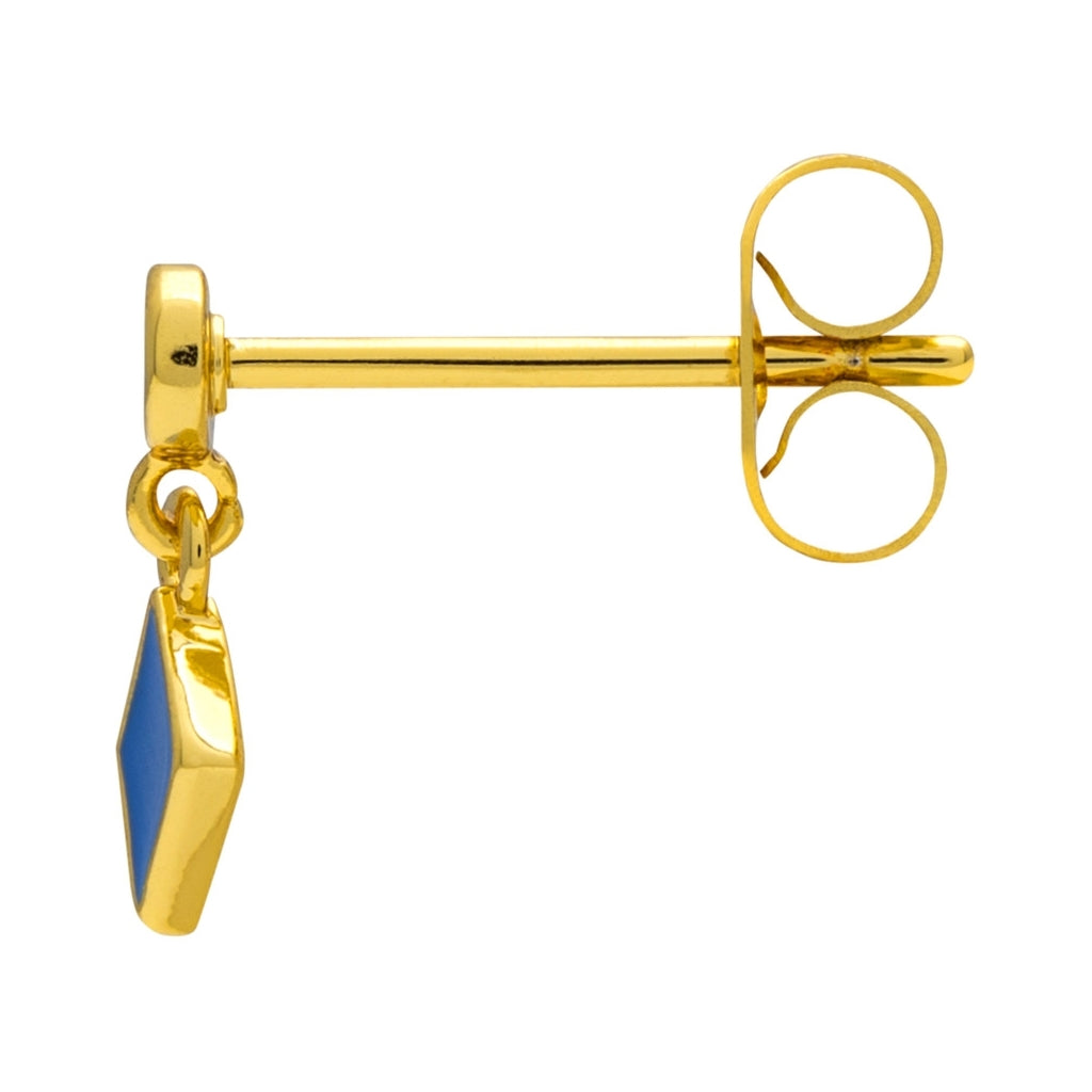 LULU Copenhagen Confetti Dangling örhänge 1 st guldpläterad Ear stud, 1 pcs Blå