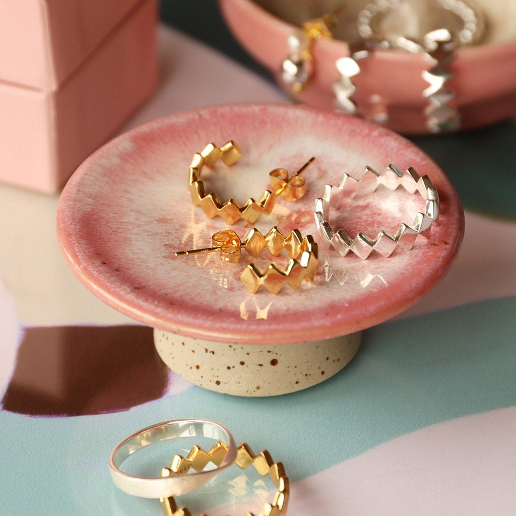 LULU Copenhagen Confetti Hoops Par Guldpläterat Hoops Guldpläterad