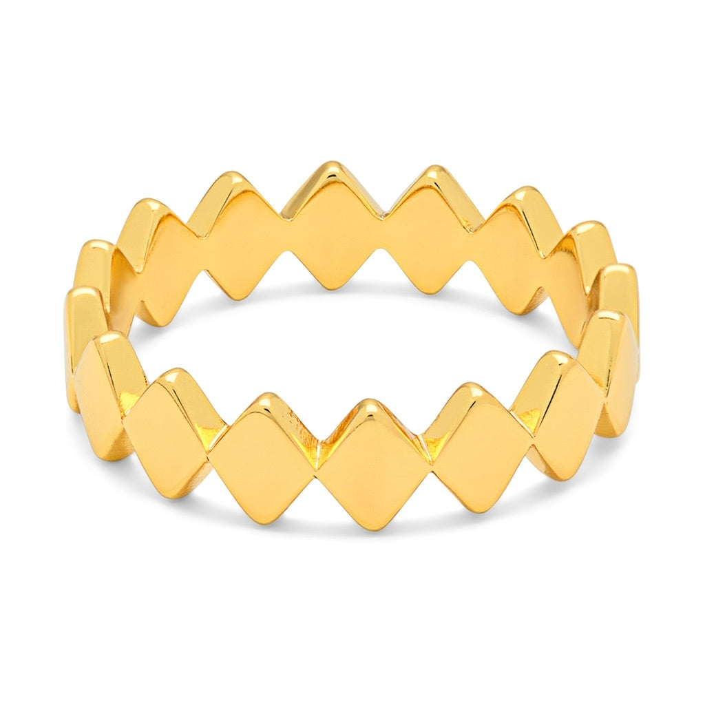 LULU Copenhagen Confetti Ring 18K guldpläterat silver Rings Guldpläterad