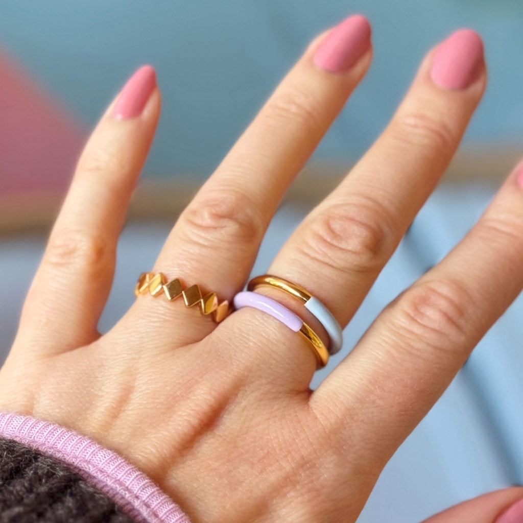 LULU Copenhagen Confetti Ring guldpläterat Rings Guldpläterad