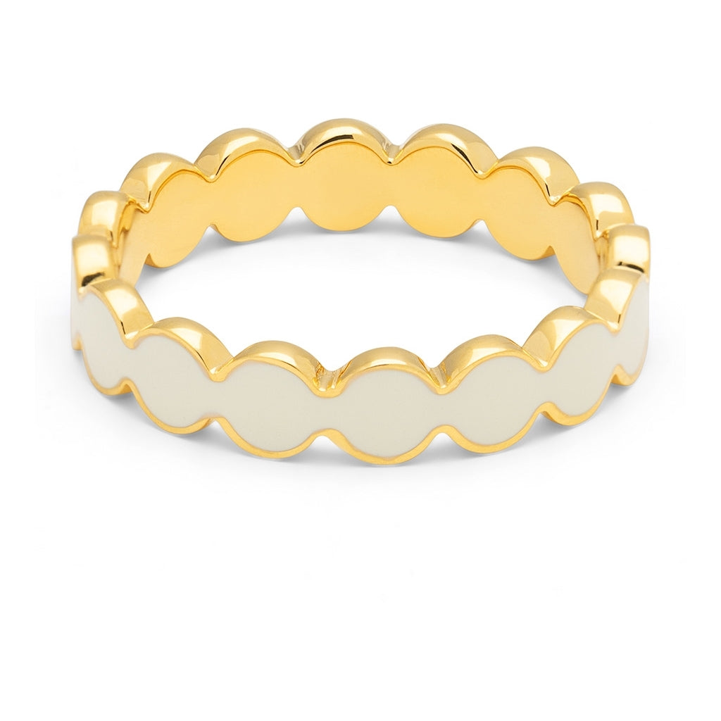 LULU Copenhagen Connected Circles Ring Rings Coconut Milk