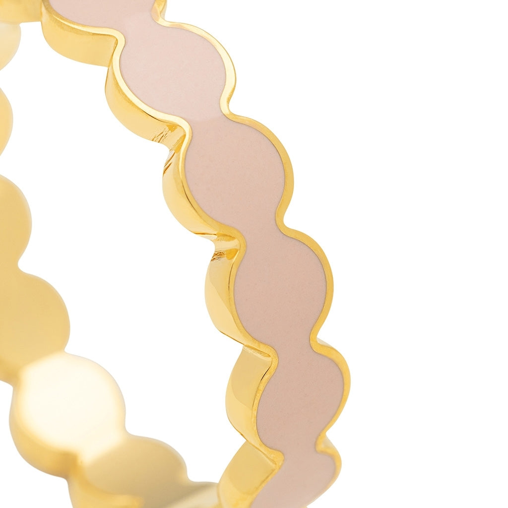 LULU Copenhagen Connected Circles Ring Rings Dusty Peach