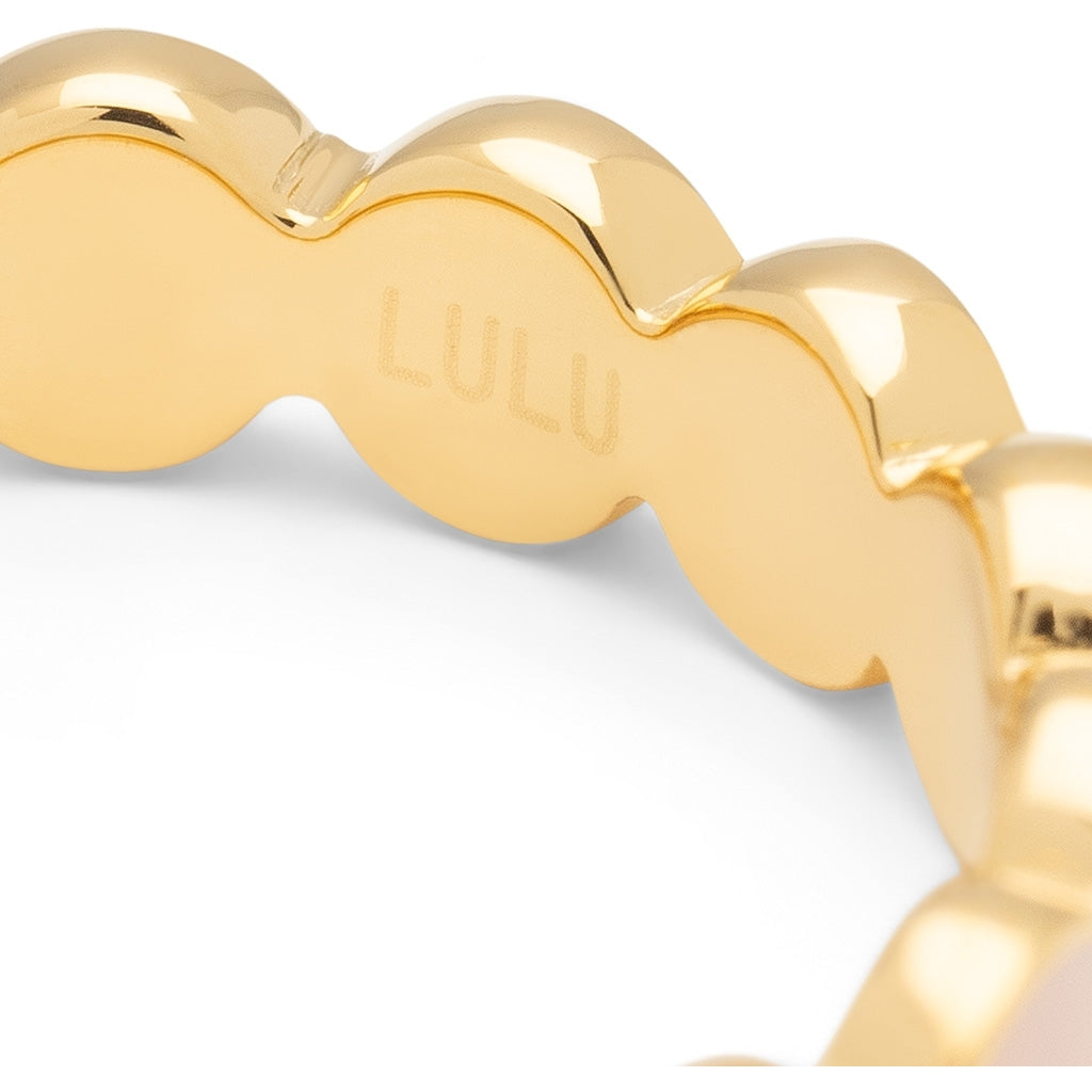 LULU Copenhagen Connected Circles Ring Rings Dusty Peach