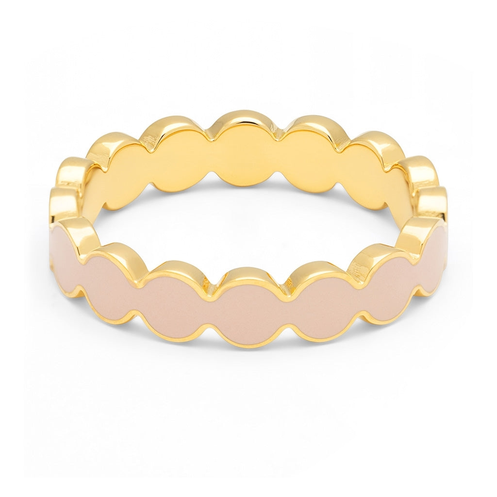 LULU Copenhagen Connected Circles Ring Rings Dusty Peach