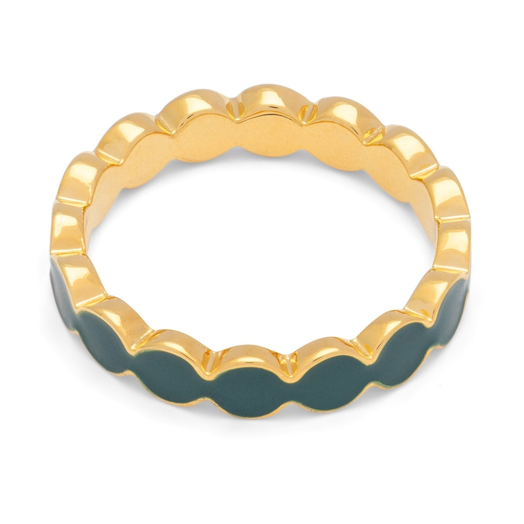 LULU Copenhagen Connected Circles Ring Rings North Sea Green