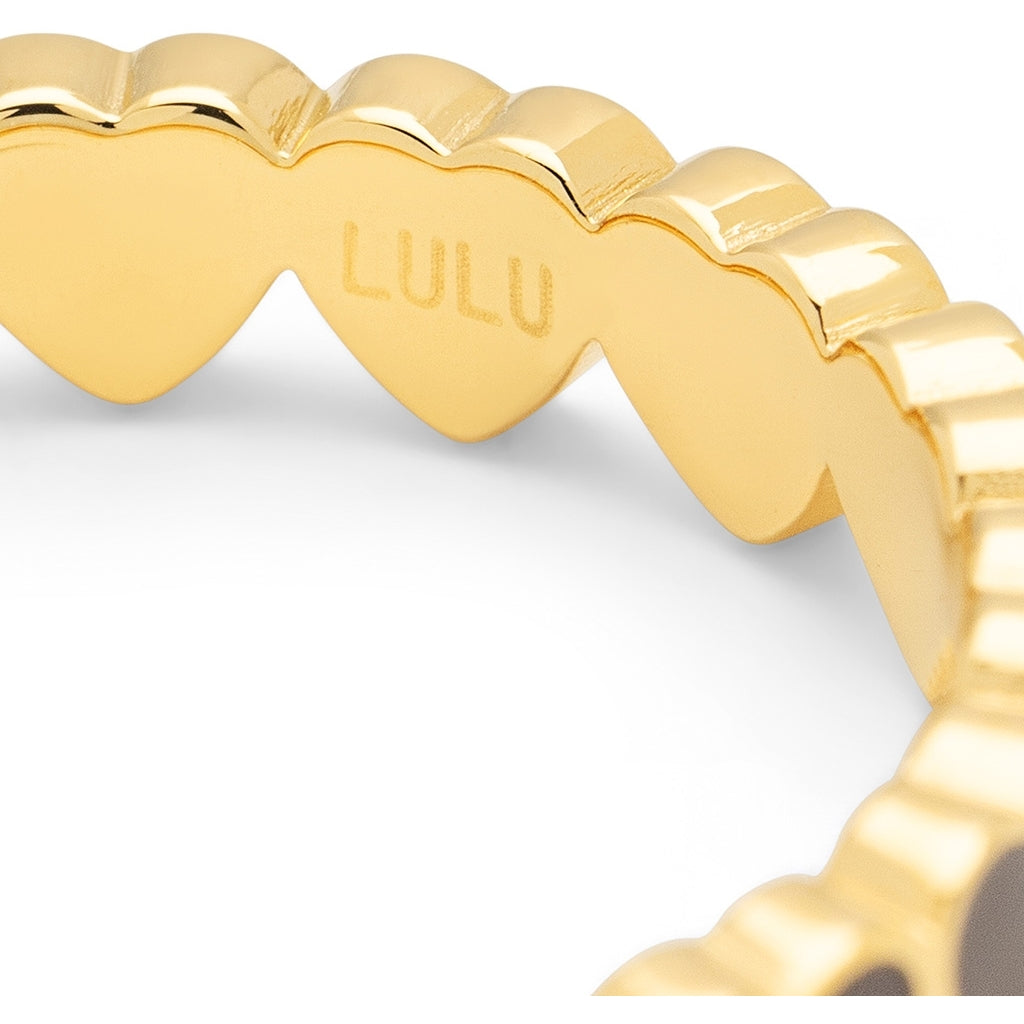 LULU Copenhagen Connected Hearts Ring Rings Cocoa Powder
