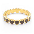 Connected Hearts Ring - Cocoa Powder