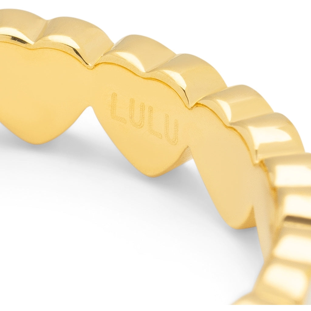LULU Copenhagen Connected Hearts Ring Rings Coconut Milk
