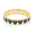 Connected Hearts Ring - North Sea Green