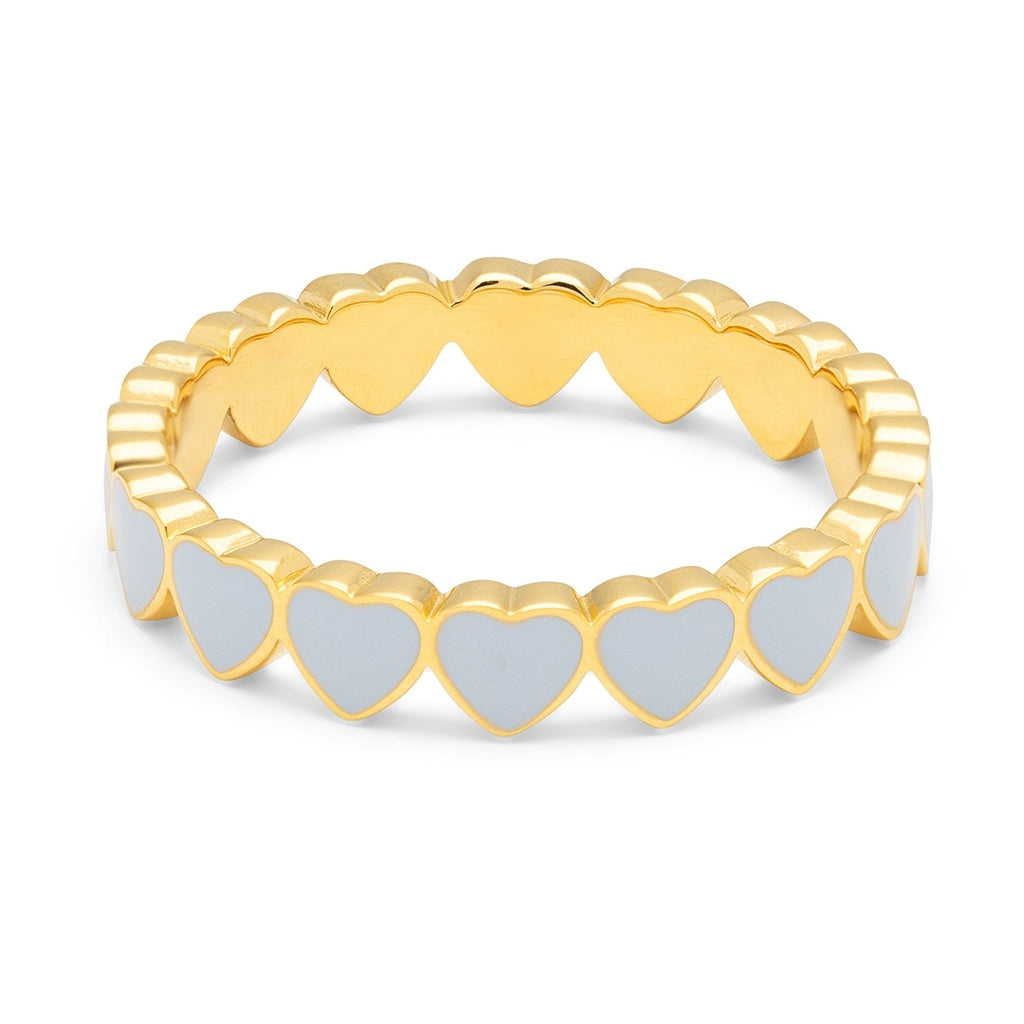 LULU Copenhagen Connected Hearts Ring Rings Skyride Blue