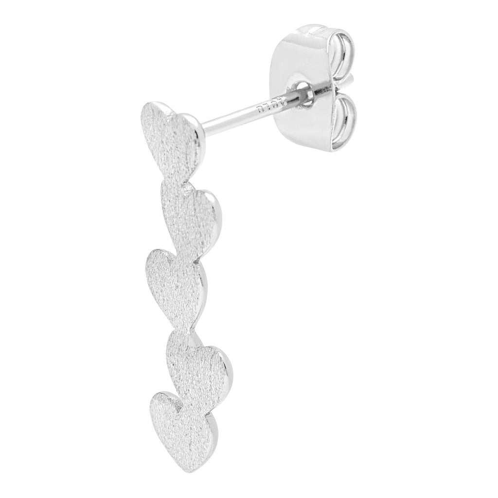 LULU Copenhagen Connected Hearts örhänge 1 st Ear stud, 1 pcs Silver Plated