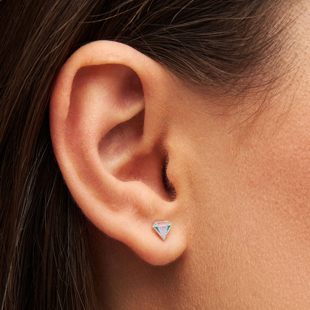 LULU Copenhagen Diamond Cut Small örhänge 1 st Ear stud, 1 pcs Mångfärgad