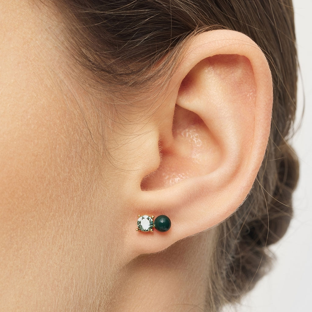 LULU Copenhagen Diamond Eye 1 st Ear stud, 1 pcs North sea green/Chrysolite
