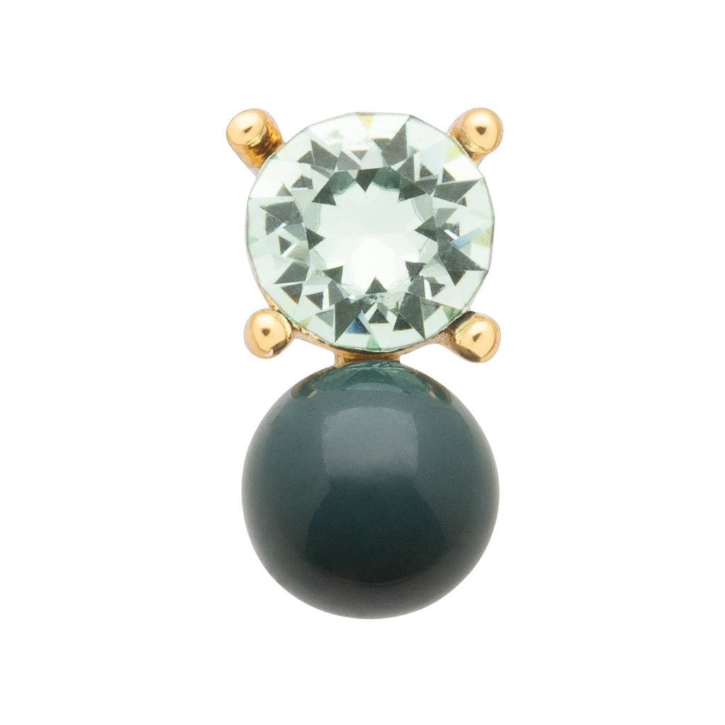 LULU Copenhagen Diamond Eye 1 st Ear stud, 1 pcs North sea green/Chrysolite