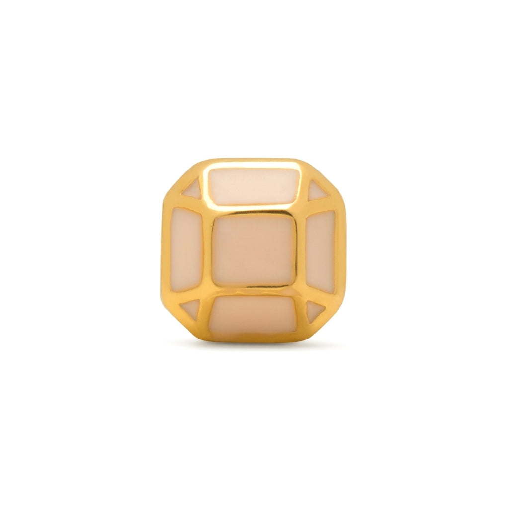 LULU Copenhagen Diamond Small örhänge 1 st guldpläterad Ear stud, 1 pcs Buttercream