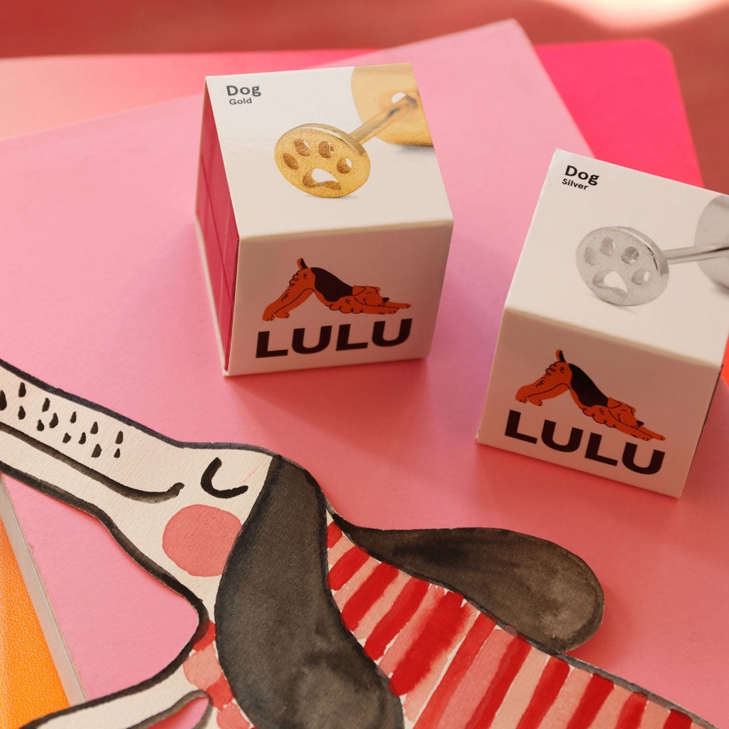 LULU Copenhagen Dog örhänge 1 st Ear stud, 1 pcs Silver Plated