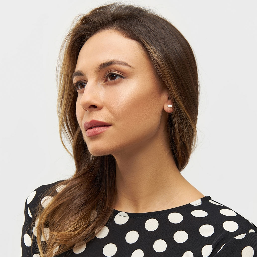 LULU Copenhagen Domino Hearts 2 örhänge 1 st Ear stud, 1 pcs Silver