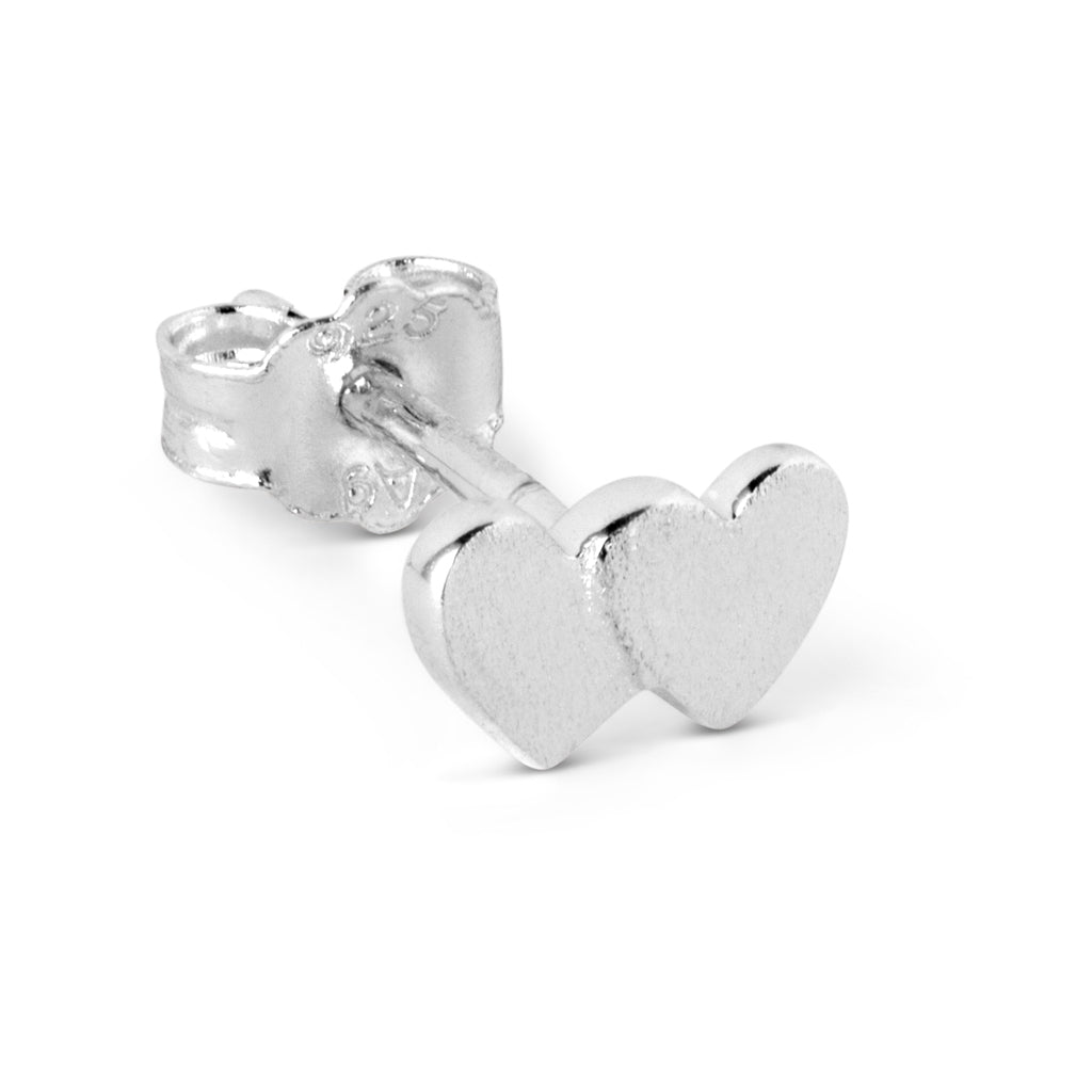 LULU Copenhagen Domino Hearts 2 örhänge 1 st Ear stud, 1 pcs Silver