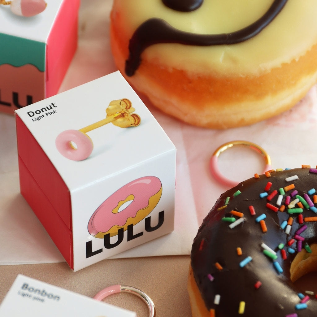 LULU Copenhagen Donut örhänge 1 st Ear stud, 1 pcs Ljusrosa