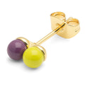 Double Color Ball örhänge 1 st - Wild Lime/Purple Harvest