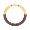 Double Color Ring guldpläterad - Cocoa Powder