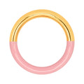 Double Color Ring guldpläterad - Gold/Light Pink