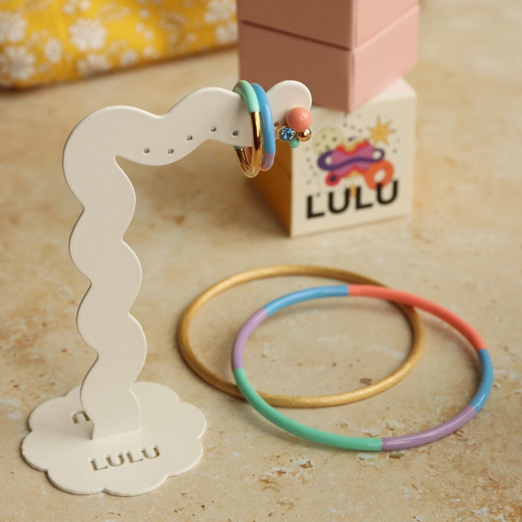 LULU Copenhagen Double Color Ring guldpläterad Rings Gold/Mint