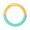 Double Color Ring guldpläterad - Gold/Mint
