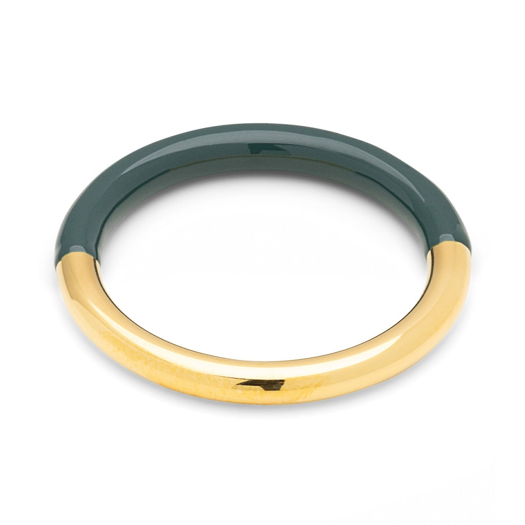 LULU Copenhagen Double Color Ring guldpläterad Rings North Sea Green