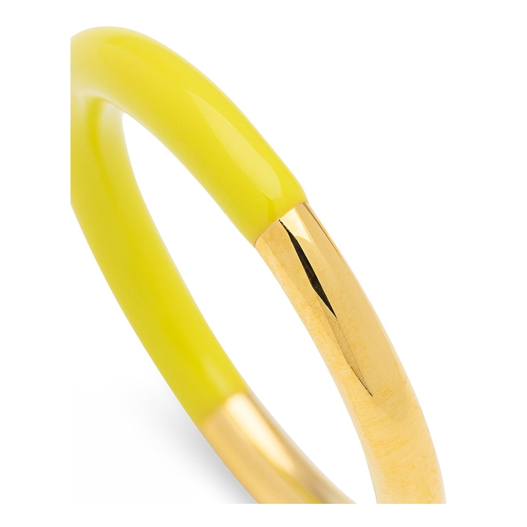 LULU Copenhagen Double Color Ring guldpläterad Rings Wild Lime