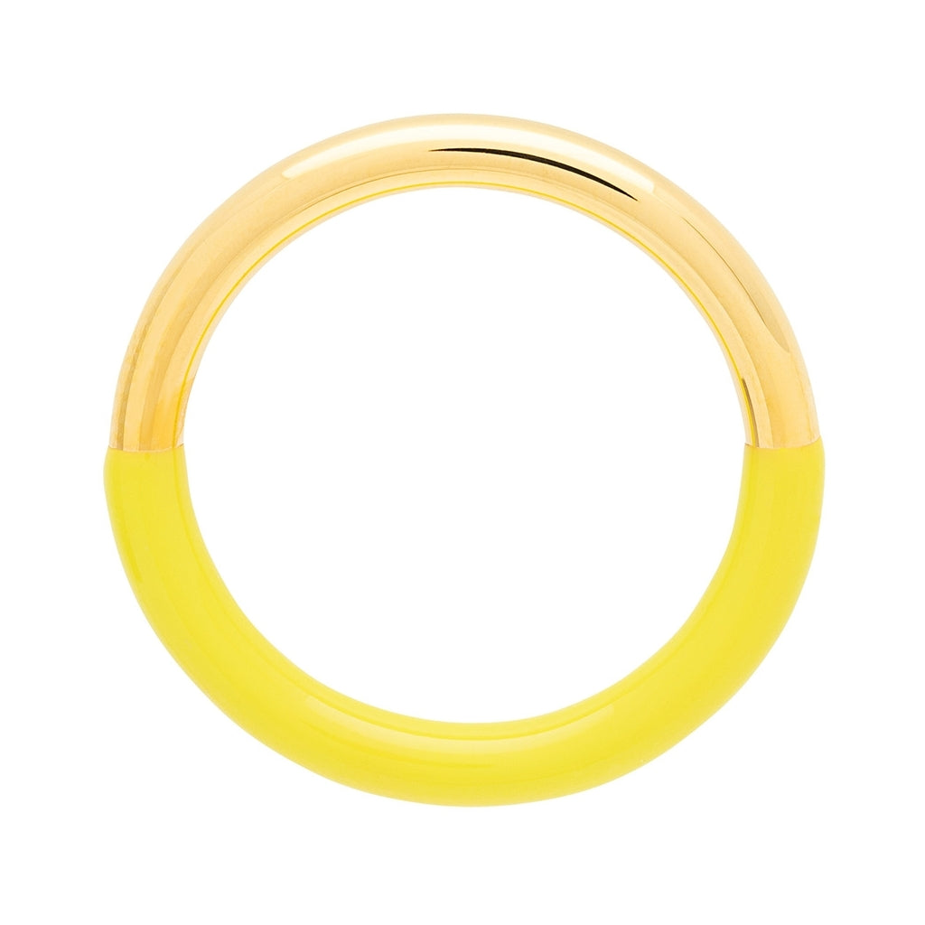 LULU Copenhagen Double Color Ring guldpläterad Rings Wild Lime