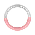 Double Color Ring silver - Silver/Light Pink