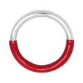 Double Color Ring silver - Silver/Passion Red