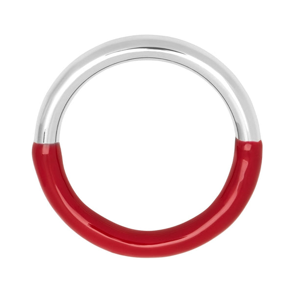 LULU Copenhagen Double Color Ring silver Rings Silver/Passion Red