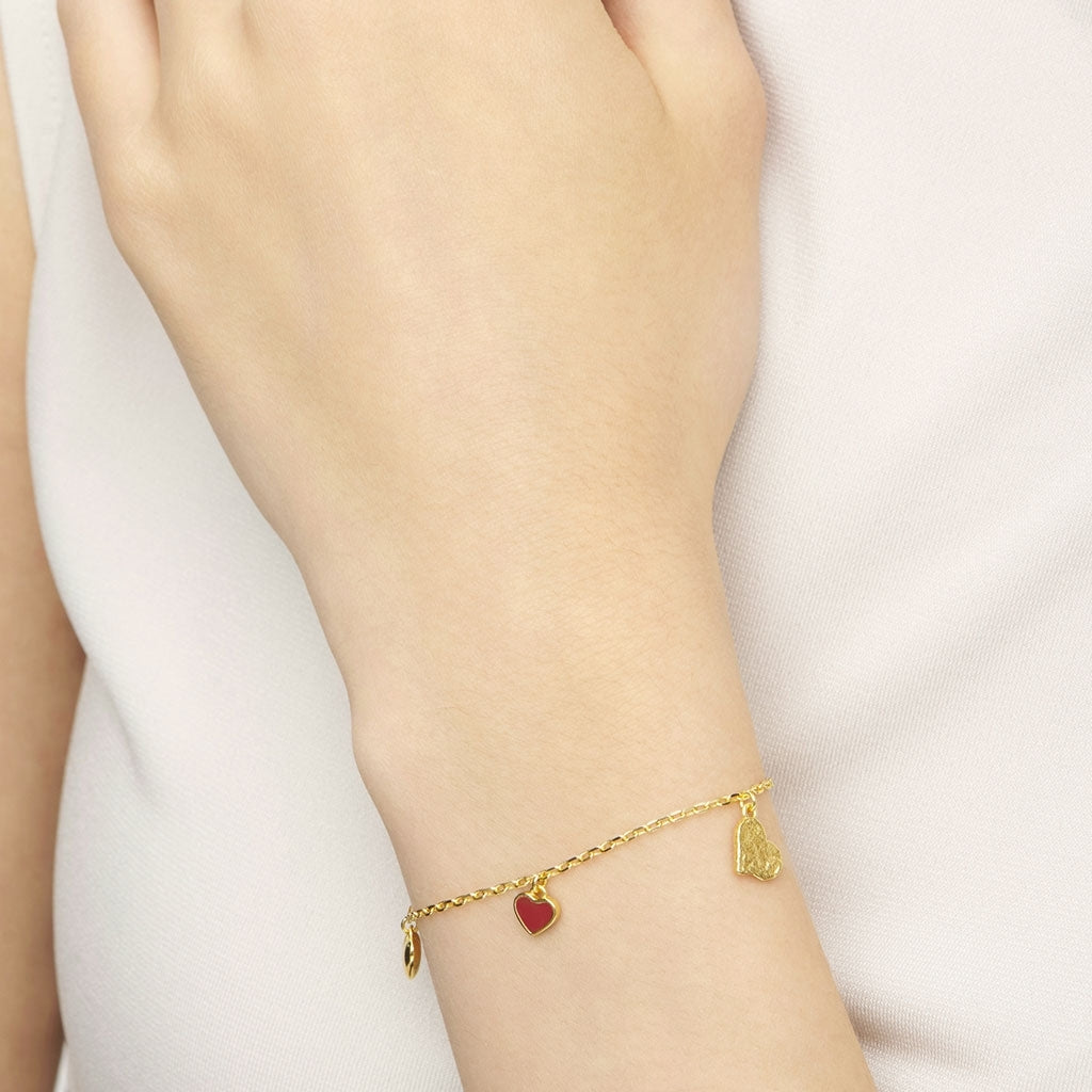 LULU Copenhagen Endless Love Armband - Silverplateräd Bracelets Passion Red