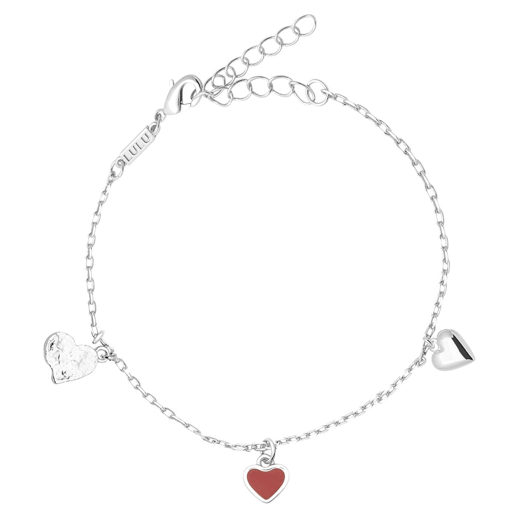 LULU Copenhagen Endless Love Armband - Silverplateräd Bracelets Passion Red