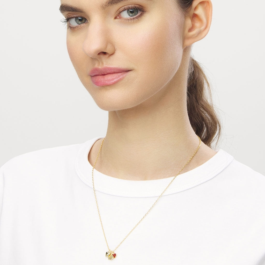 LULU Copenhagen Endless Love Halsband - Silverplateräd Necklaces Passion Red