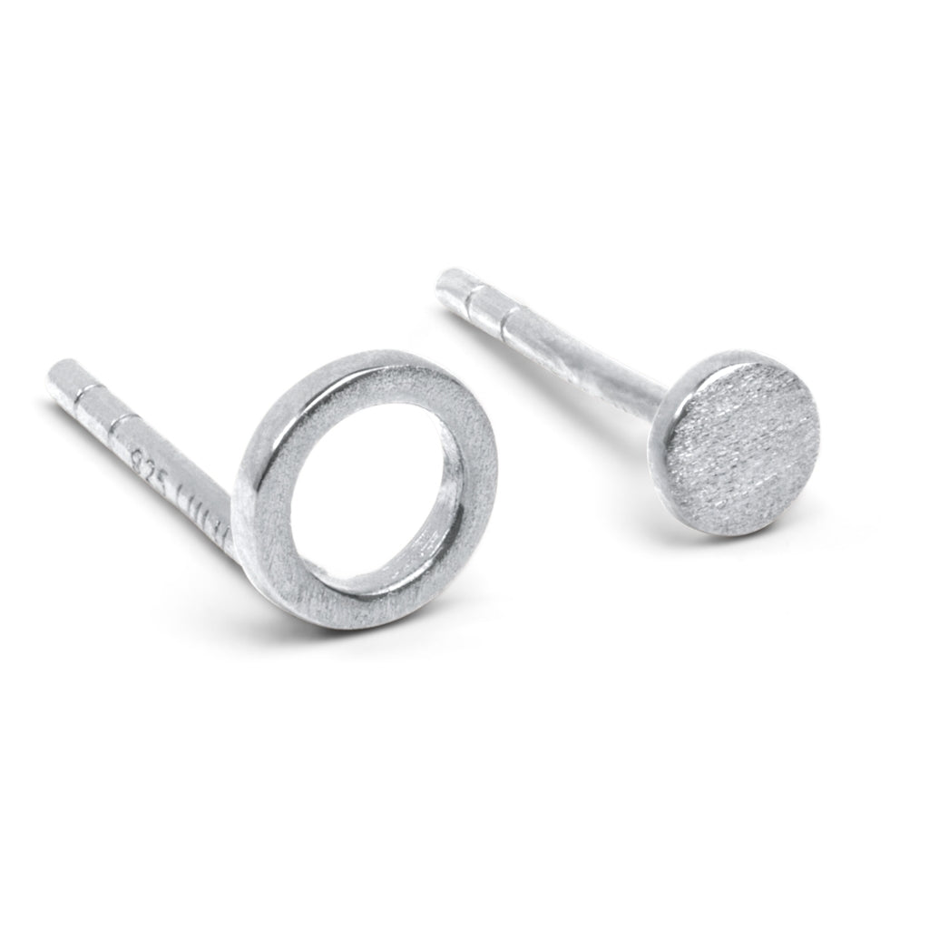 LULU Copenhagen Family Round Örhängen par borstad Earrings, pairs Silver