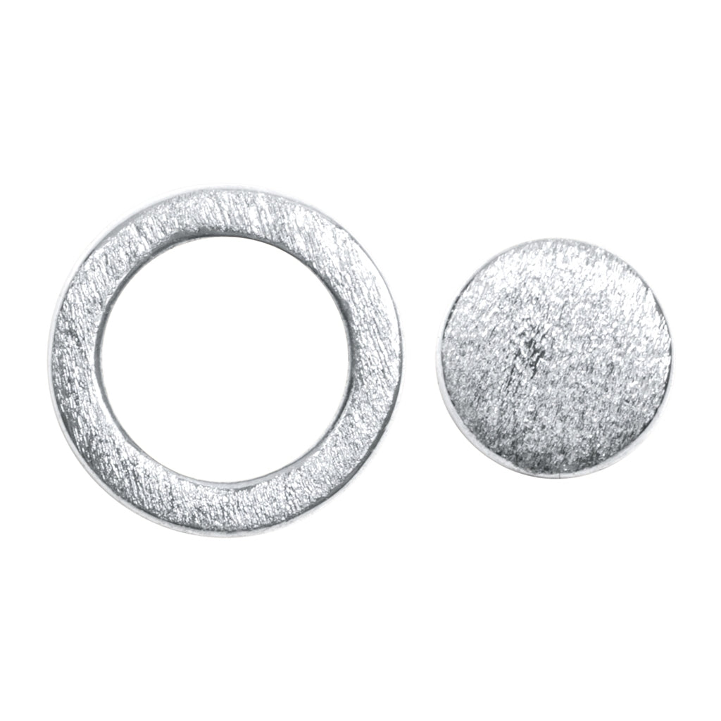 LULU Copenhagen Family Round Örhängen par borstad Earrings, pairs Silver