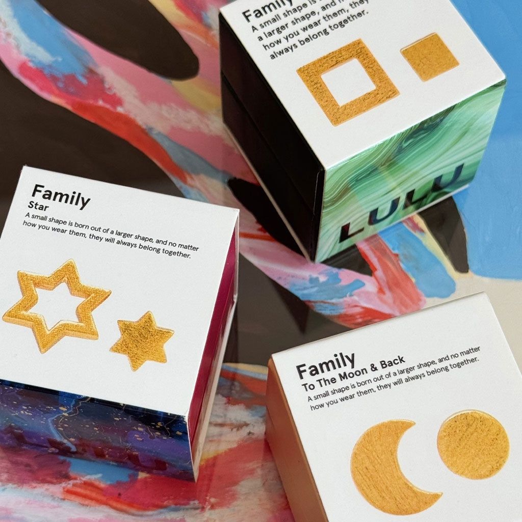 LULU Copenhagen Family Star örhängen par Earrings, pairs Guldpläterad